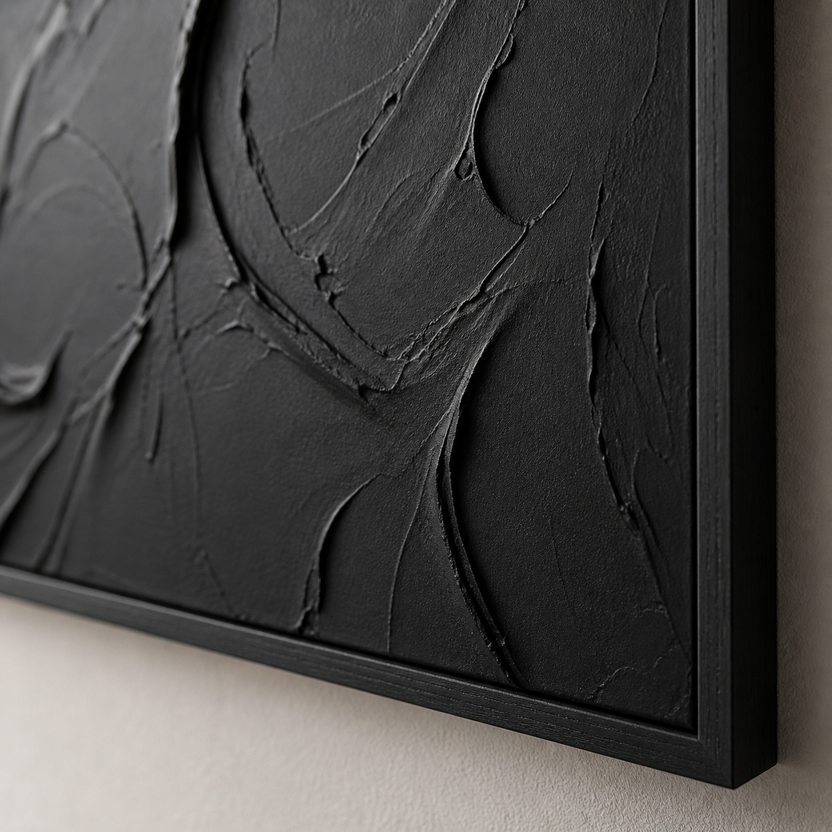 Black Plaster Wall Art