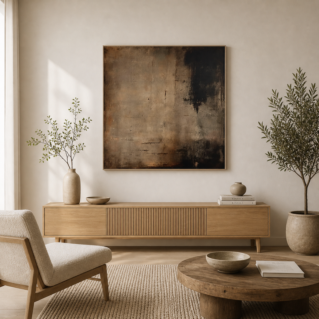 Warm Neutral Abstract Wall Art