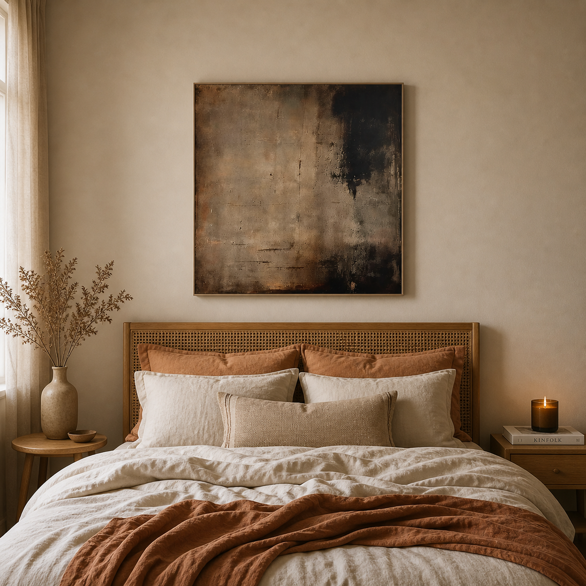 Warm Neutral Abstract Wall Art