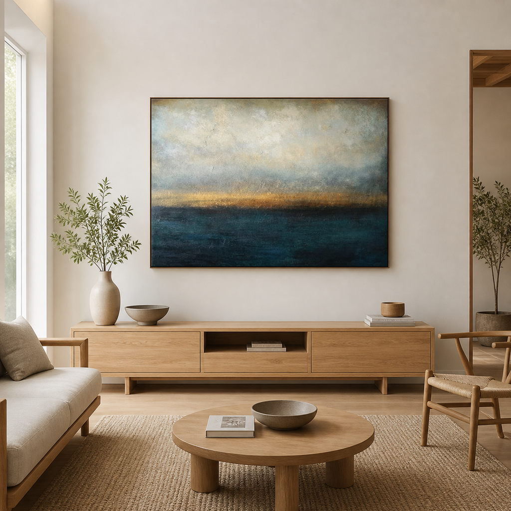 Navy Abstract Wall Art