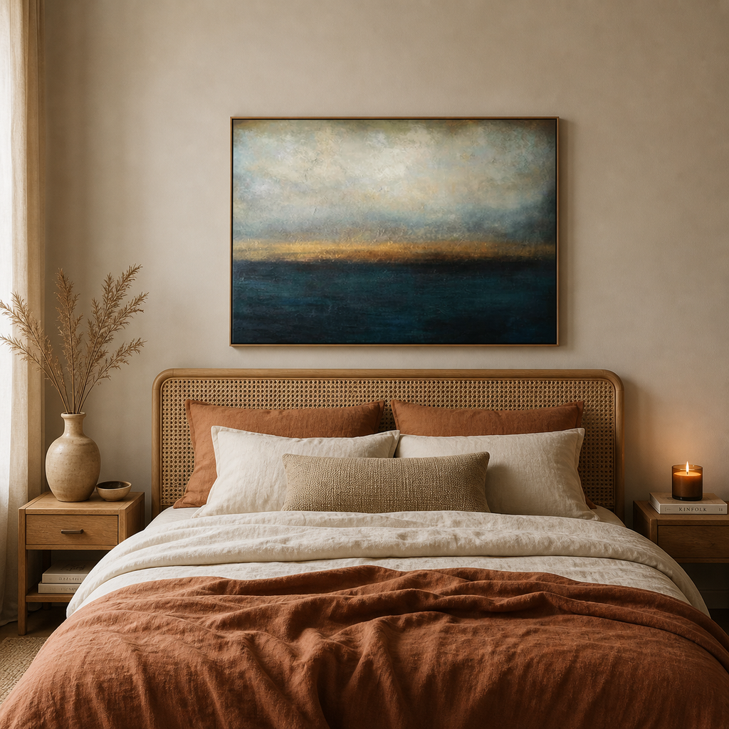 Navy Abstract Wall Art