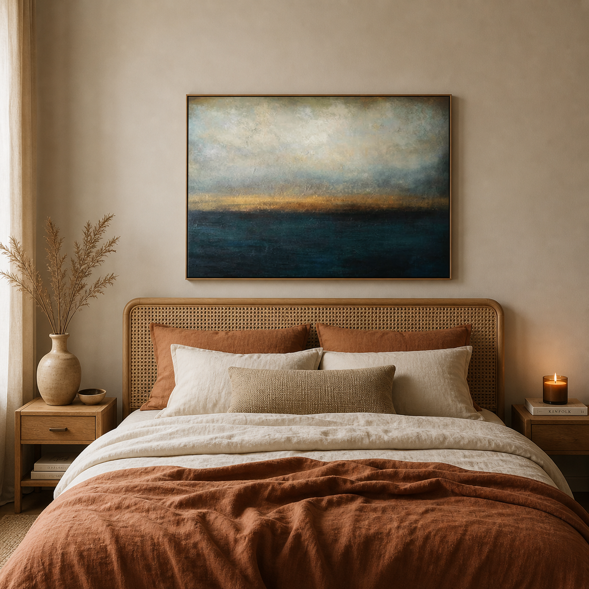 Navy Abstract Wall Art