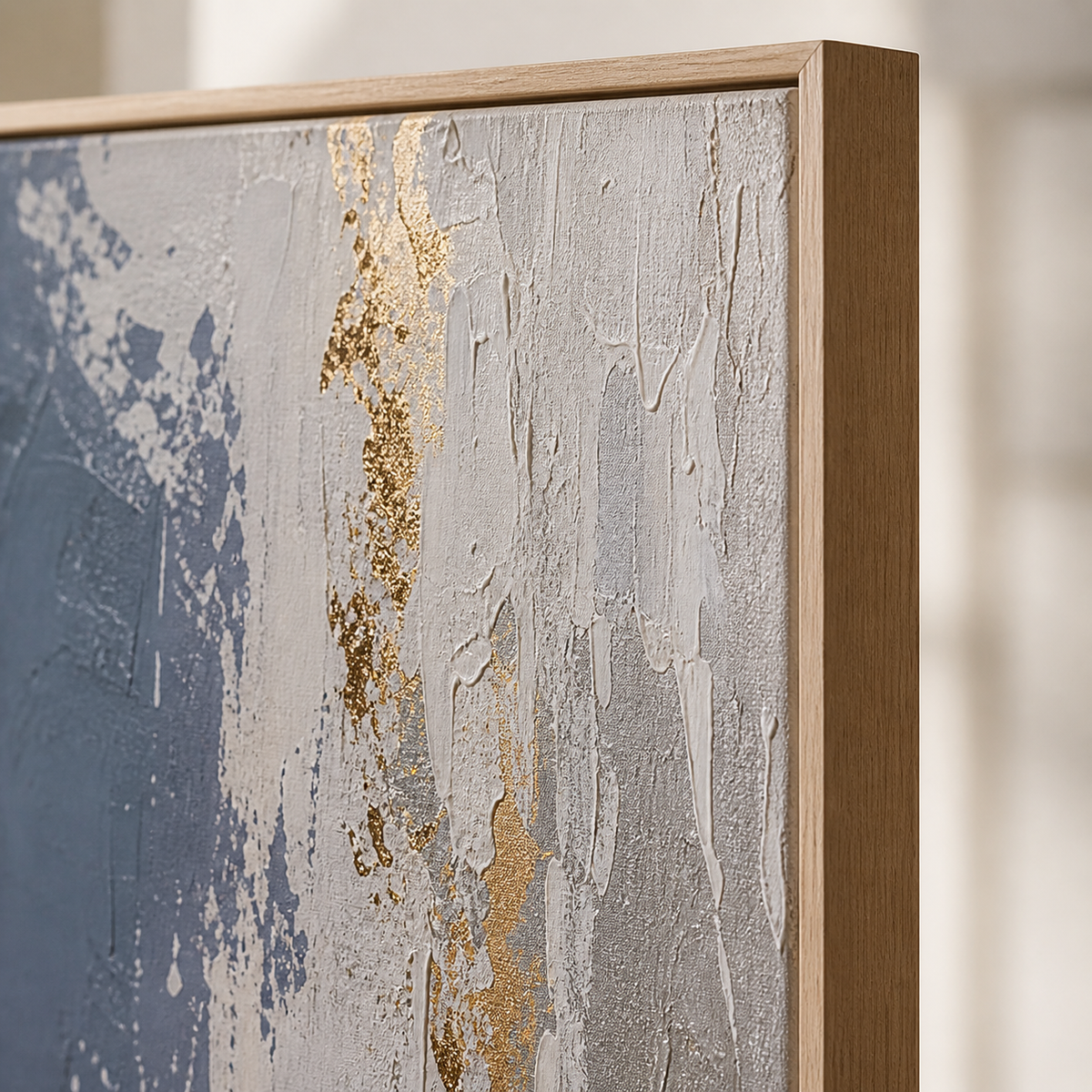 Grey and Gold Abstract Wall Art Set of 2