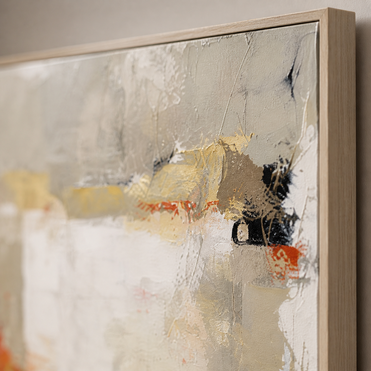 Beige Abstract Wall Art Set of 2