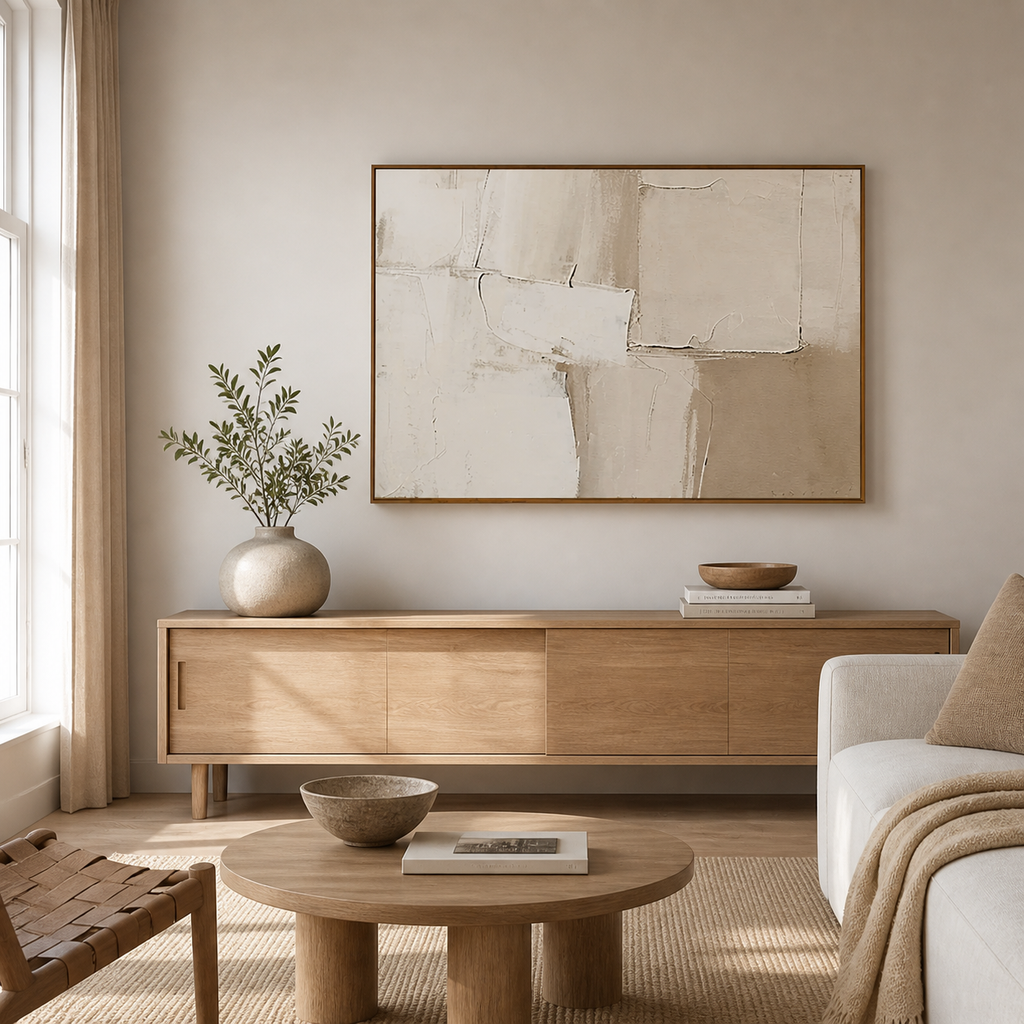 Cream Abstract Wall Art