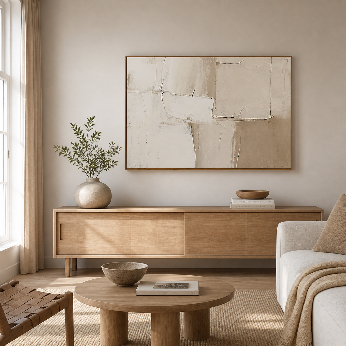 Cream Abstract Wall Art