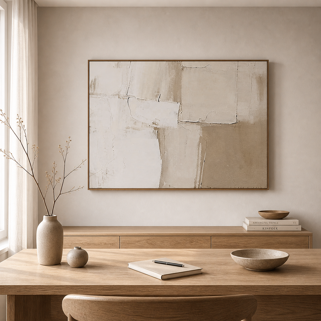 Cream Abstract Wall Art