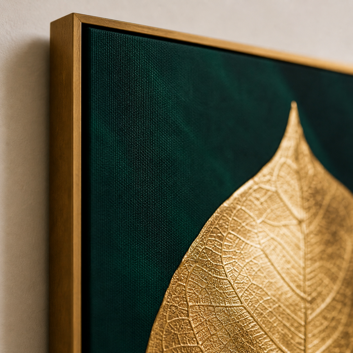 Gold Leaf Wall Art Set of 3