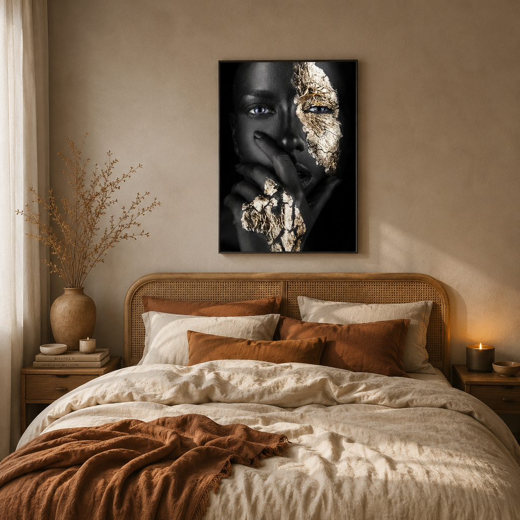 Black and Gold Woman Wall Art