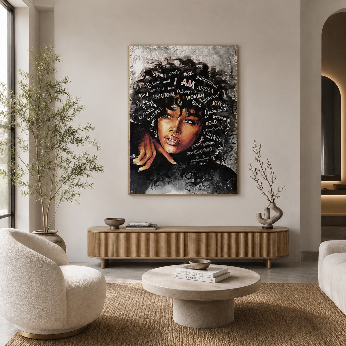 Portrait Black Woman Wall Art