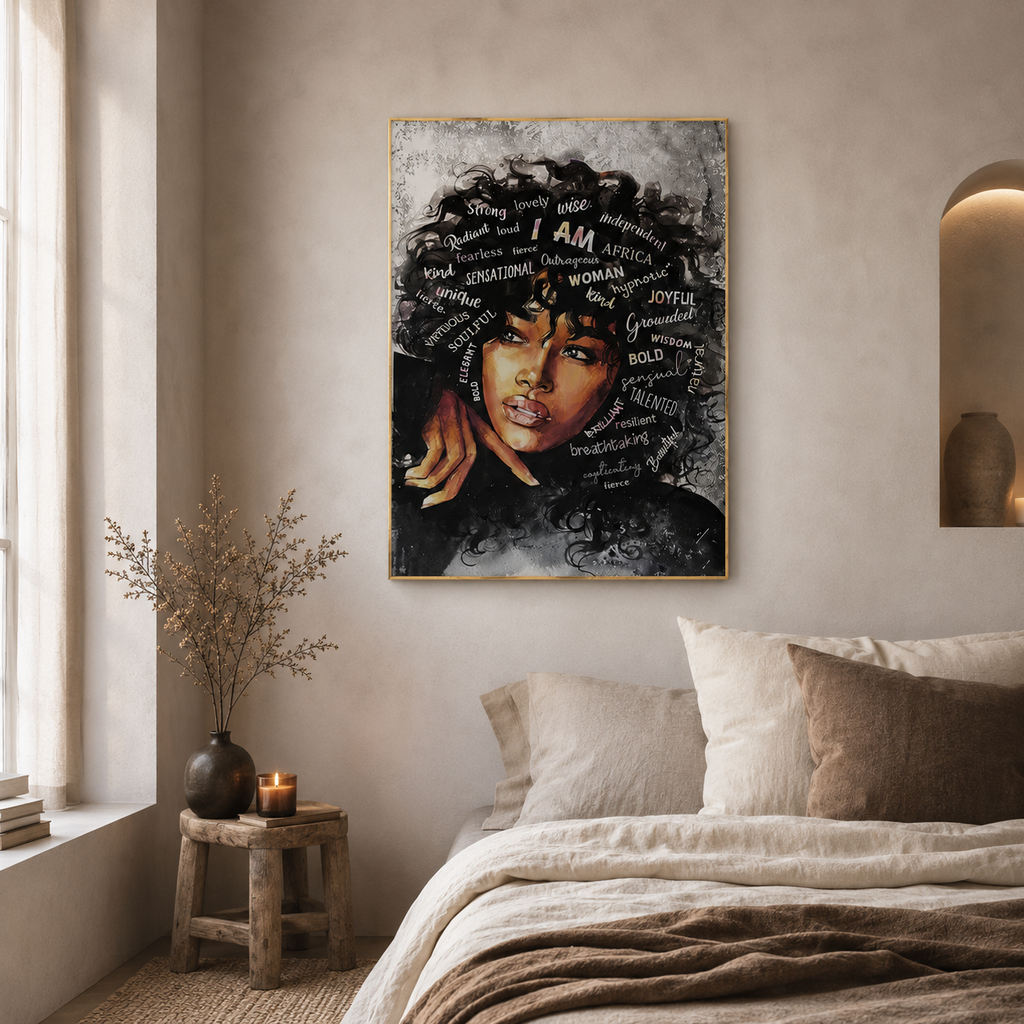 Portrait Black Woman Wall Art