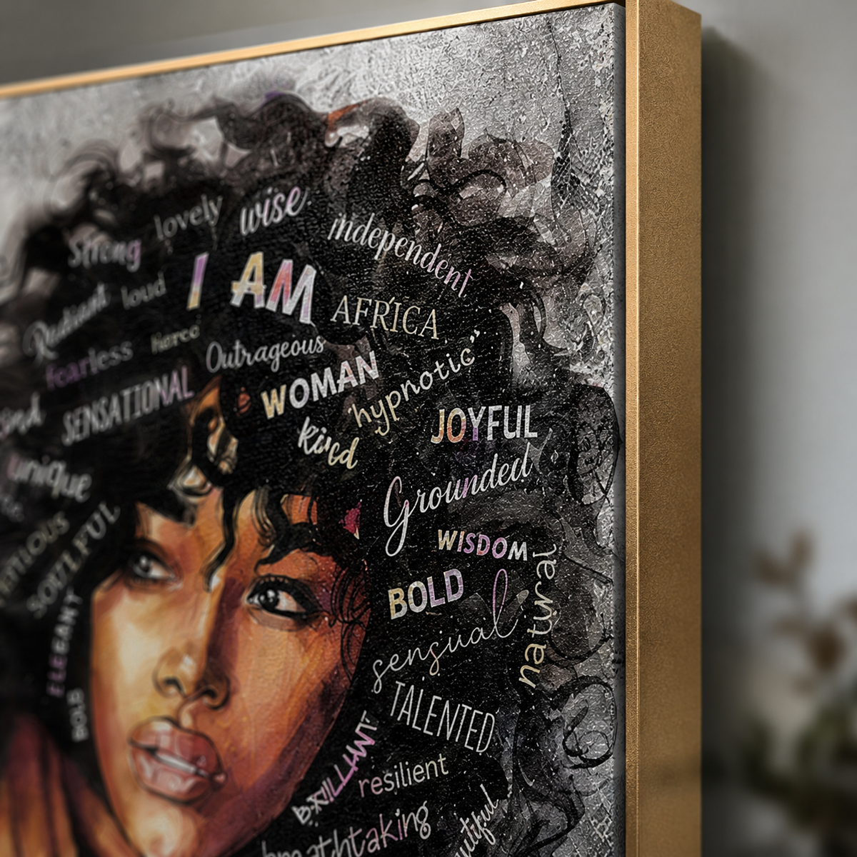 Portrait Black Woman Wall Art