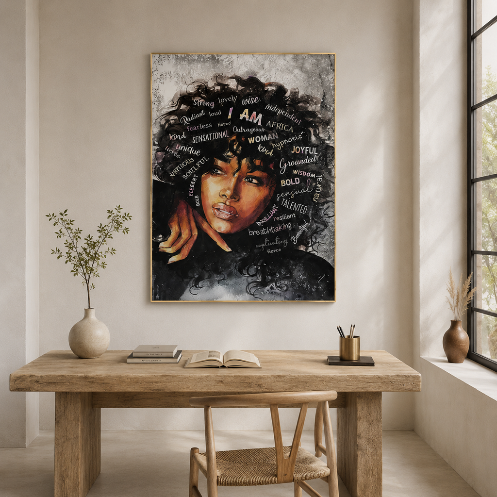 Portrait Black Woman Wall Art