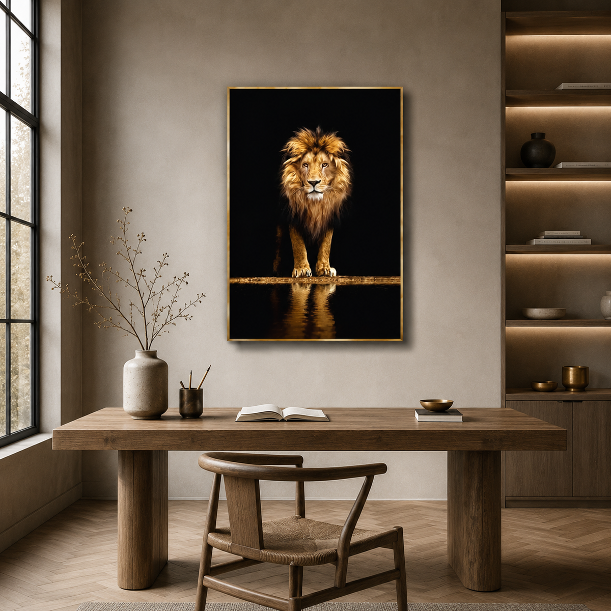 Gold Lion Wall Art