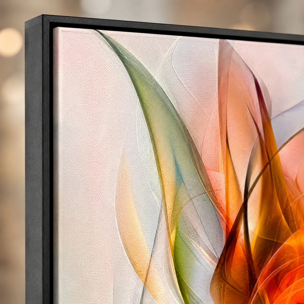Bloom in Orange and Green — An Abstract Study