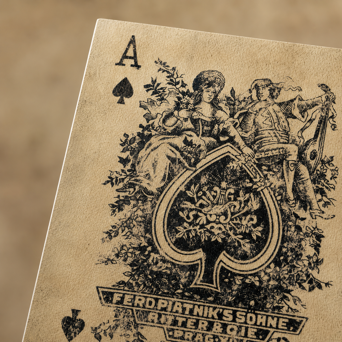 Ace of Spades — Vintage Playing Card