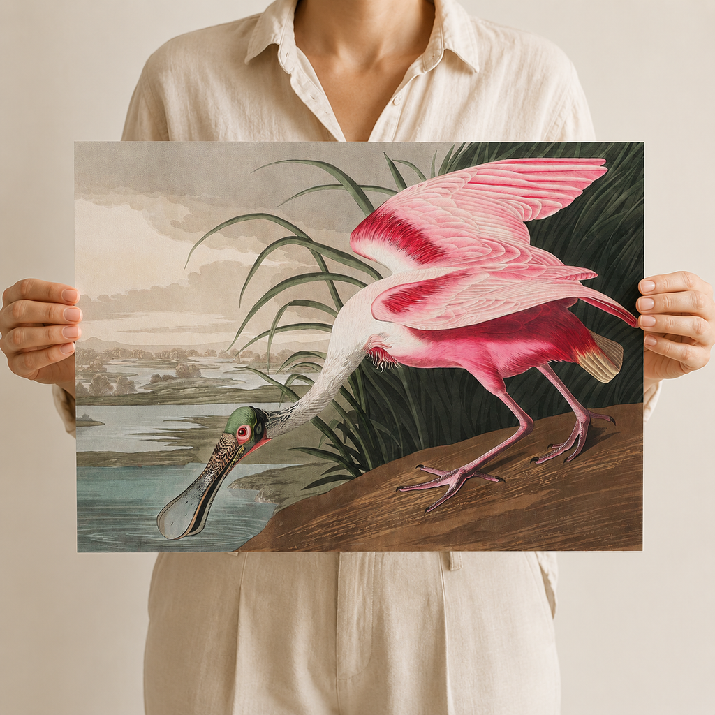 The Roseate Spoonbill — After Audubon