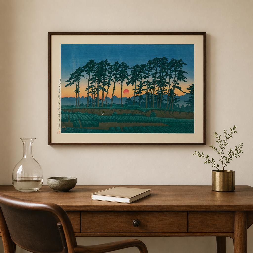 Fields at Dusk — After Kawase Hasui