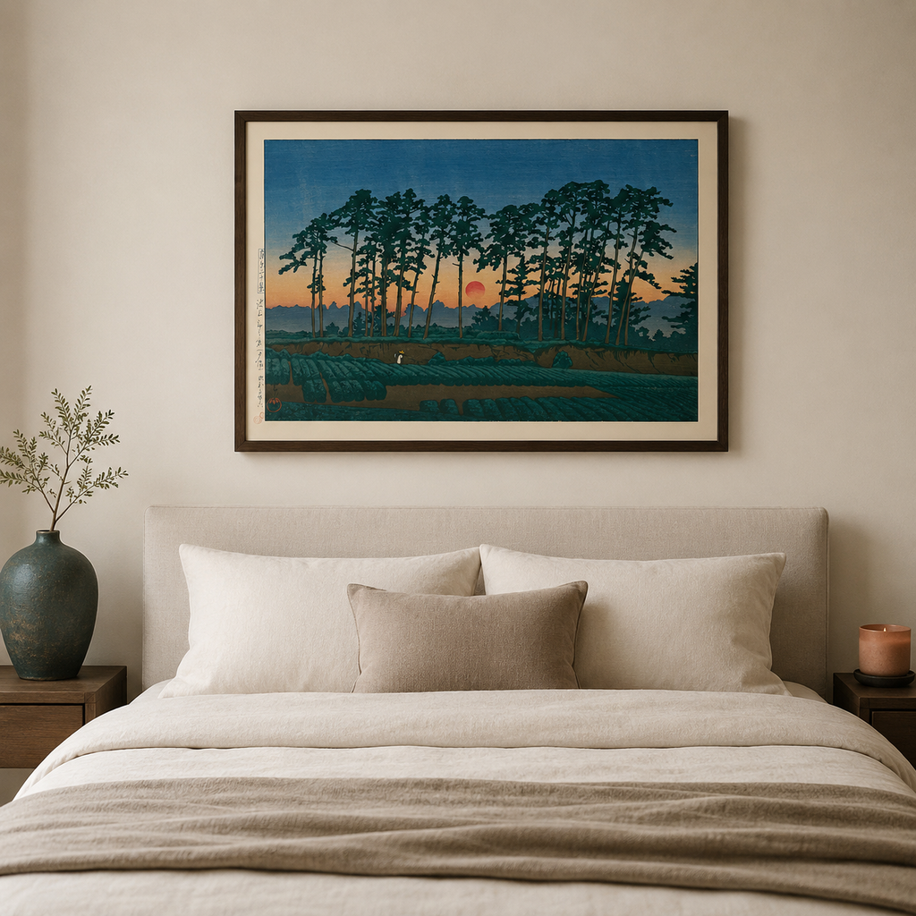 Fields at Dusk — After Kawase Hasui
