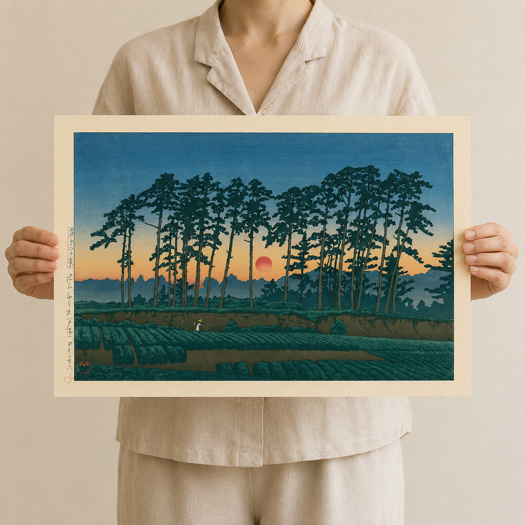 Fields at Dusk — After Kawase Hasui
