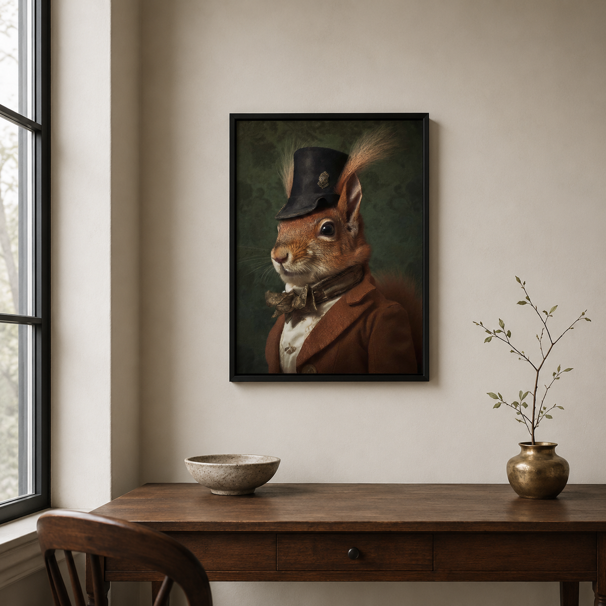 The Distinguished Squirrel — A Portrait in Clothes