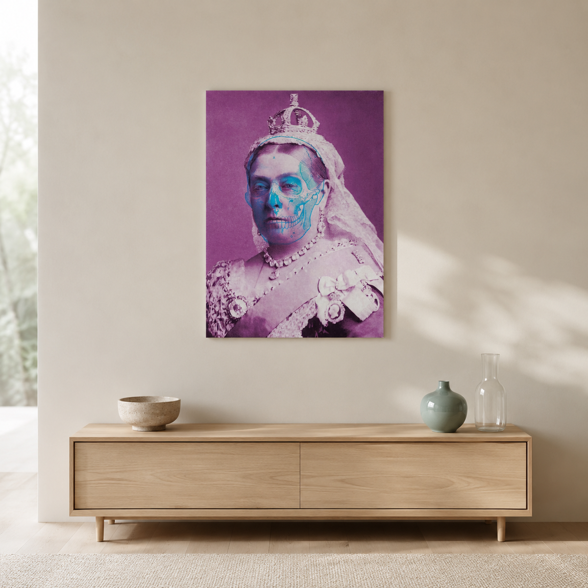 The Queen Beneath the Crown — A Pop Art Portrait
