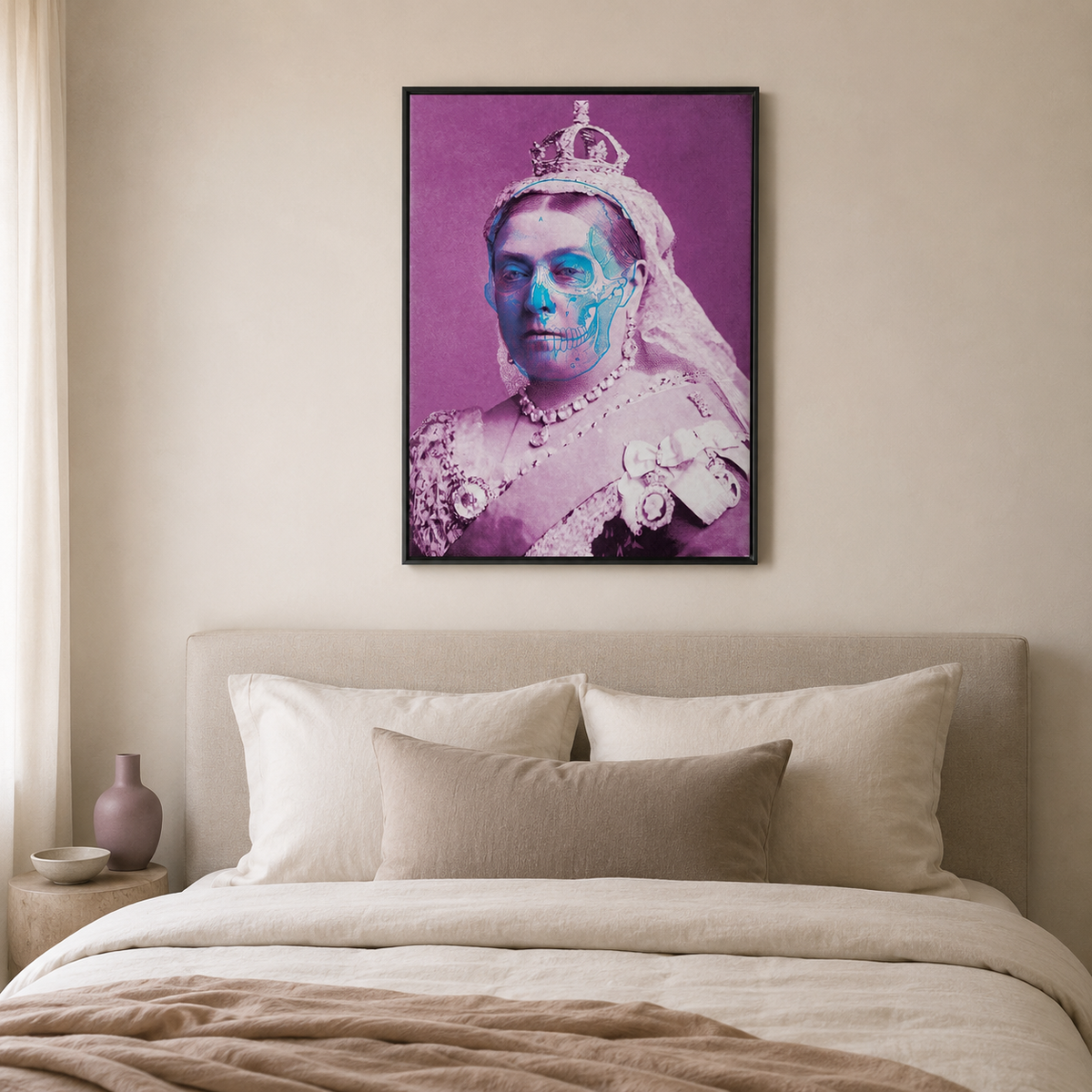 The Queen Beneath the Crown — A Pop Art Portrait