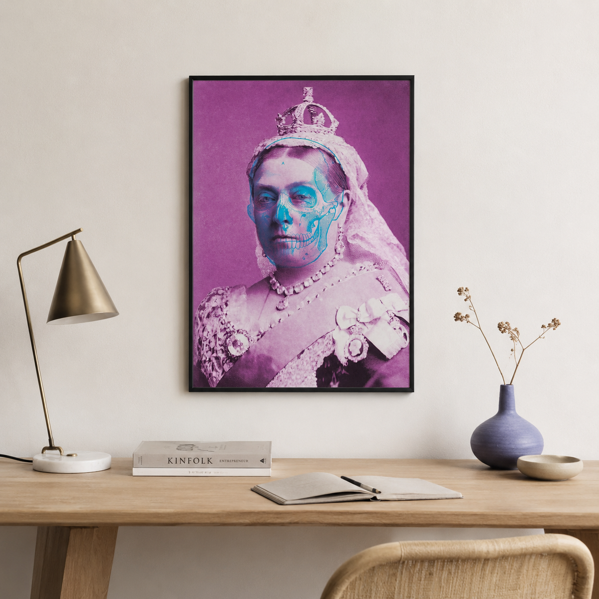 The Queen Beneath the Crown — A Pop Art Portrait
