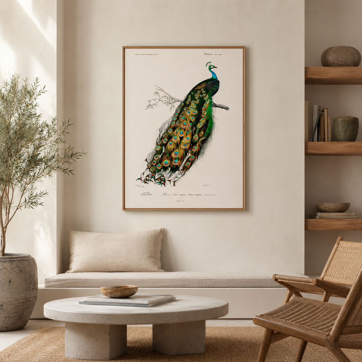 The Peacock — A Vintage Natural History Portrait