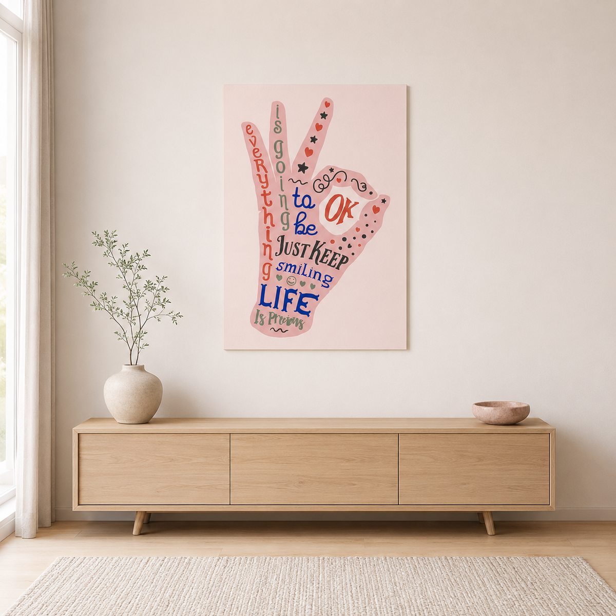 OK — A Pastel Motivational Print