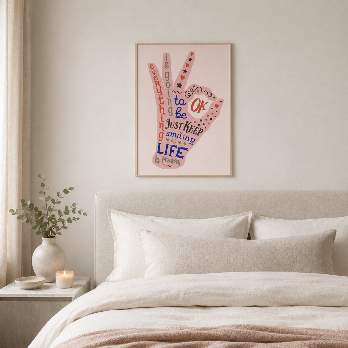 OK — A Pastel Motivational Print