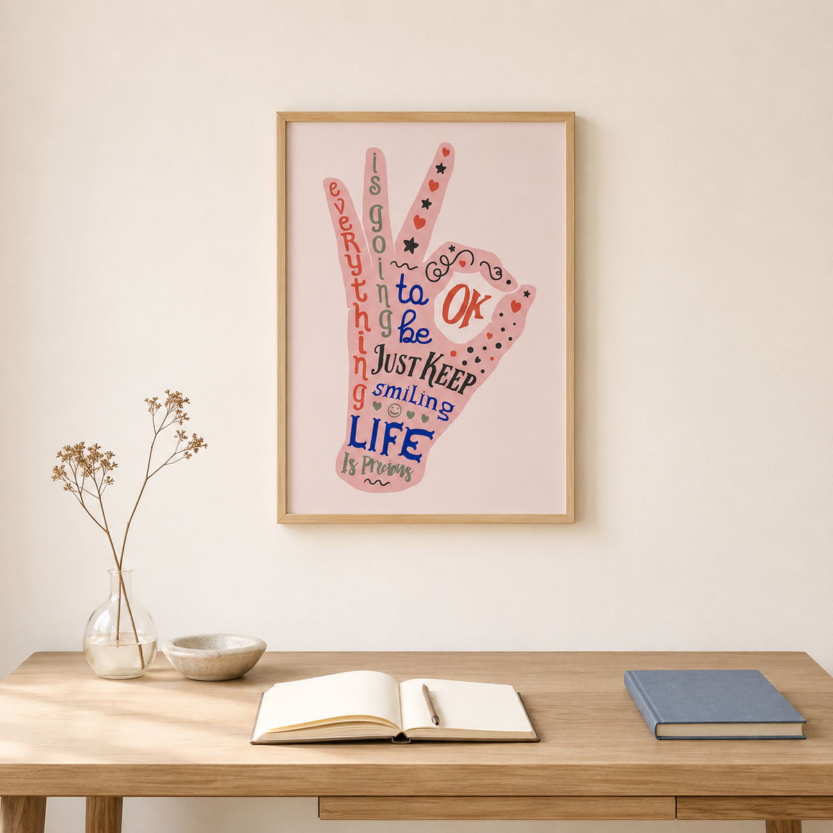 OK — A Pastel Motivational Print