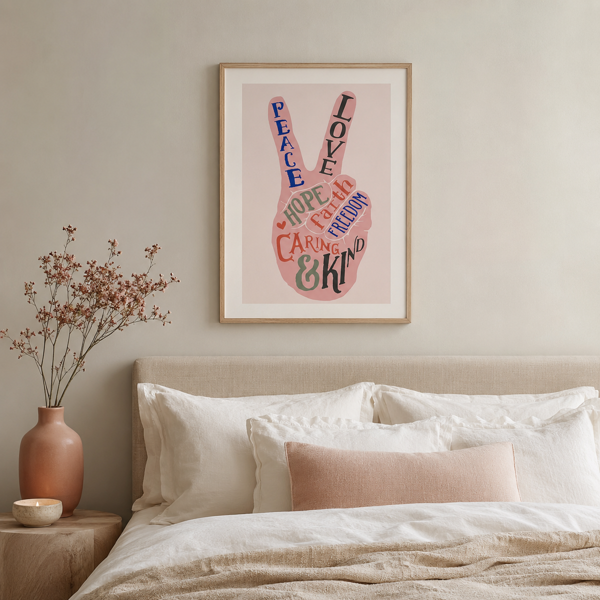 Peace & Positivity — A Pastel Scandi Print