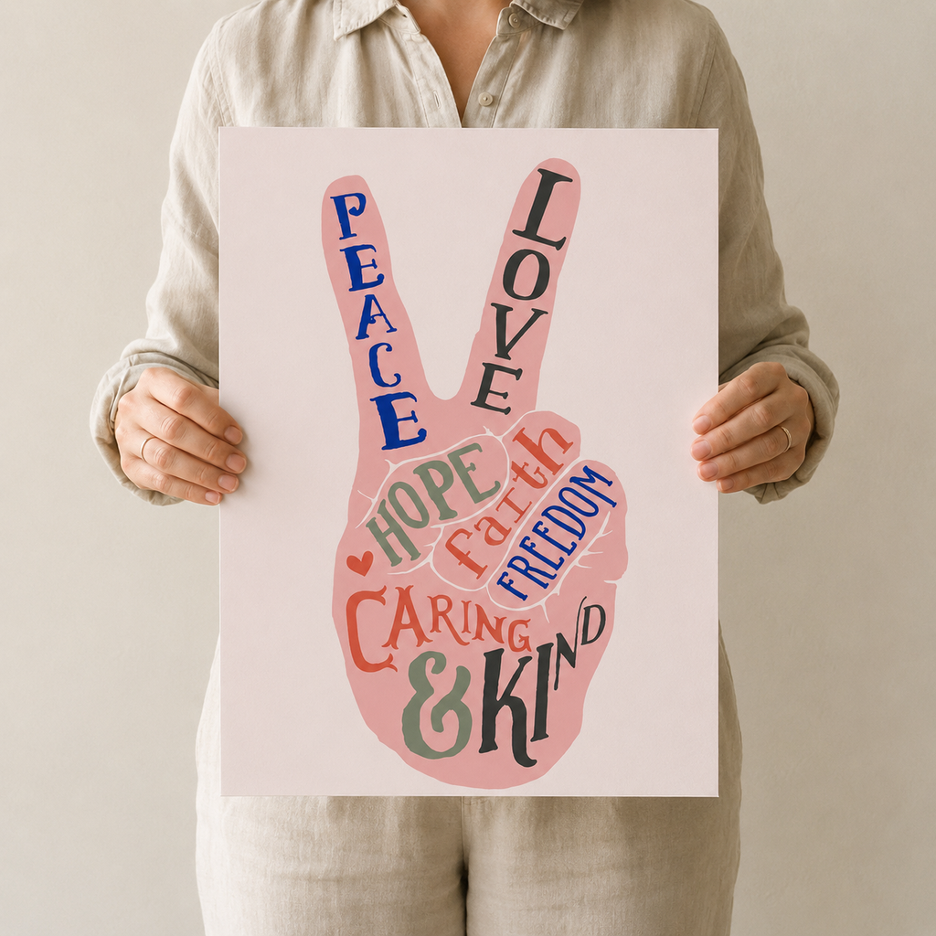 Peace & Positivity — A Pastel Scandi Print