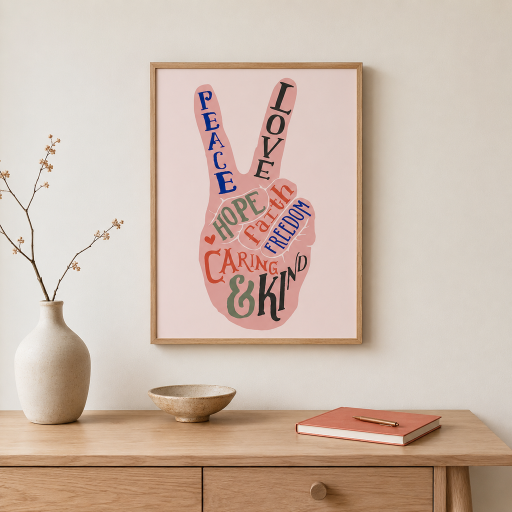 Peace & Positivity — A Pastel Scandi Print