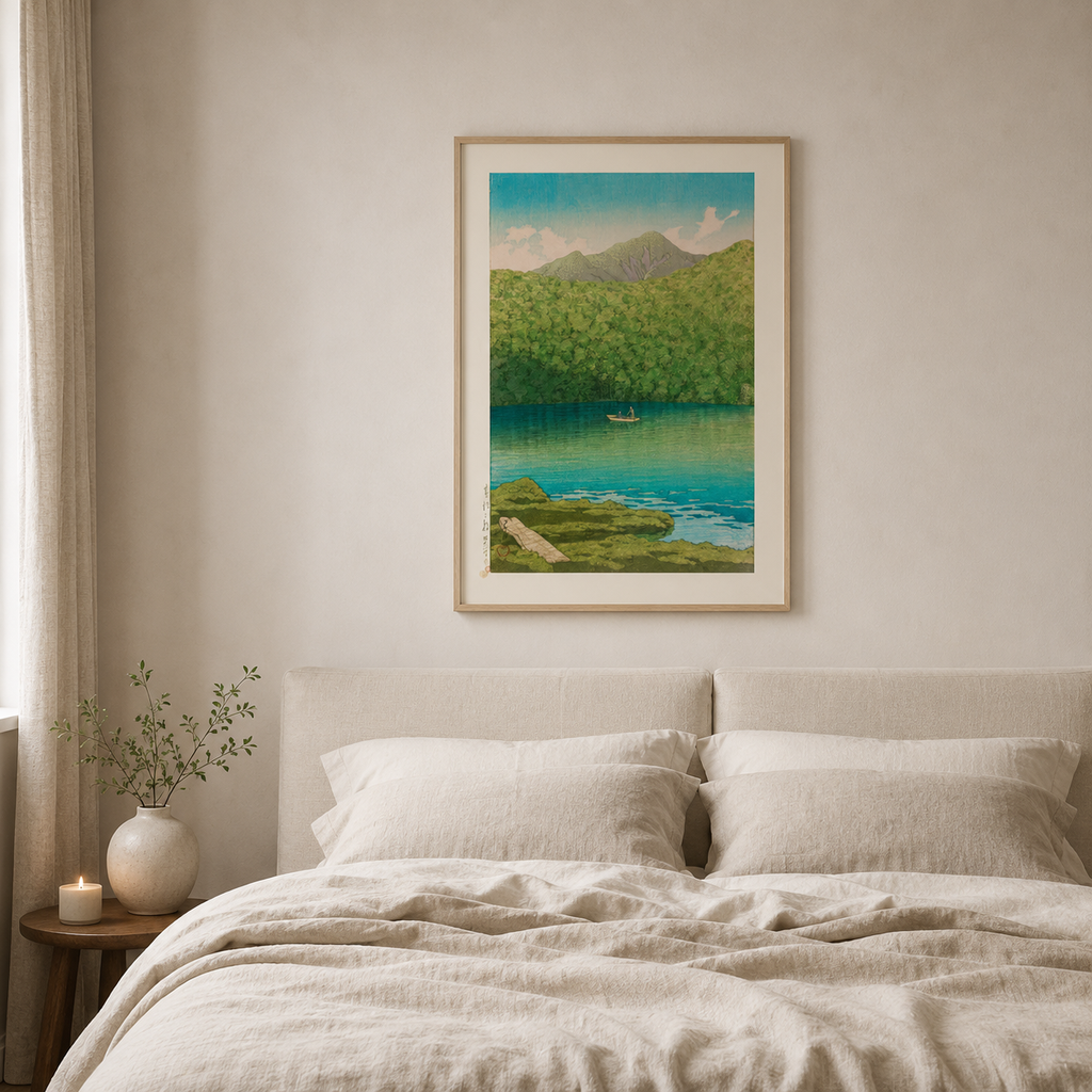Lakeside Serenity — After Kawase Hasui