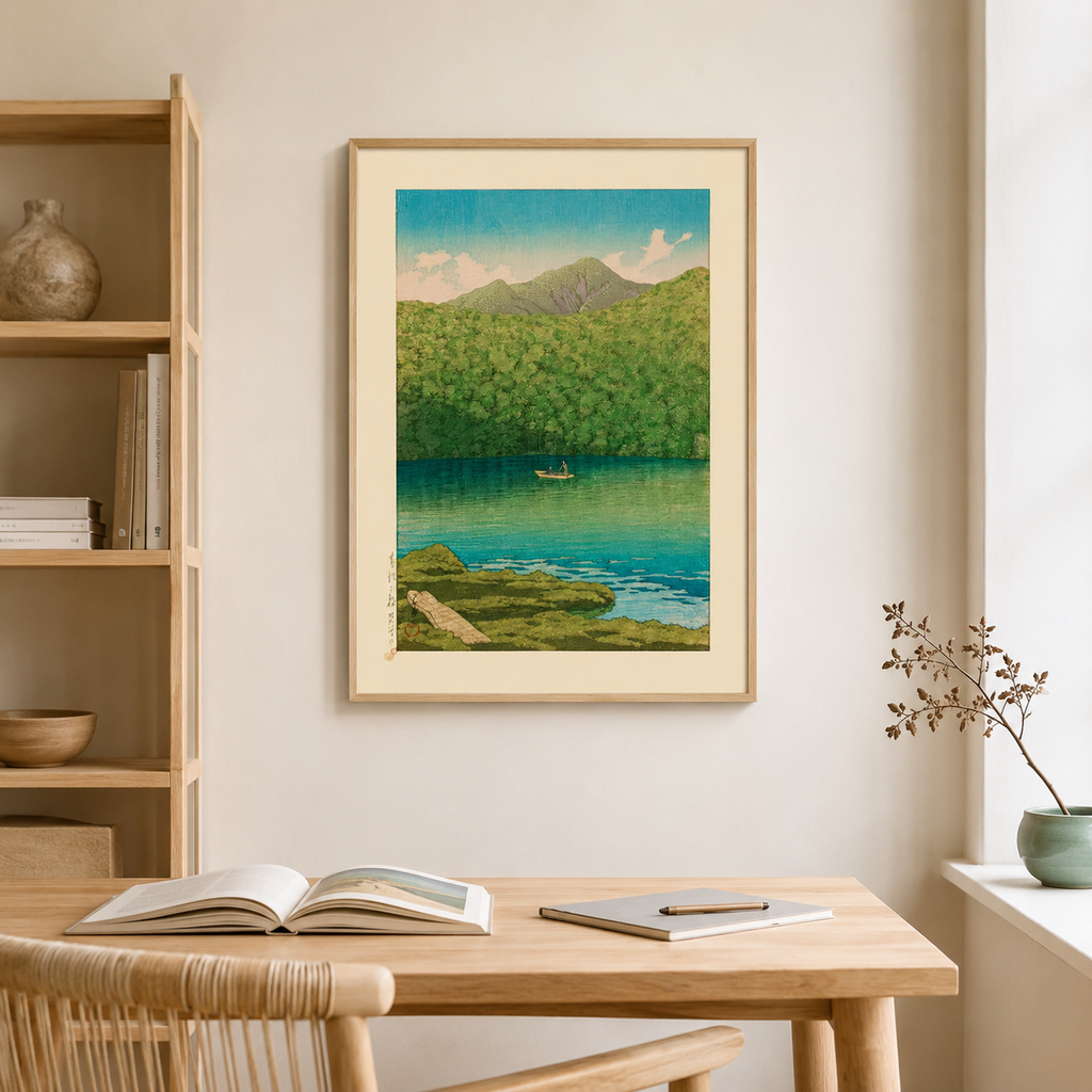 Lakeside Serenity — After Kawase Hasui