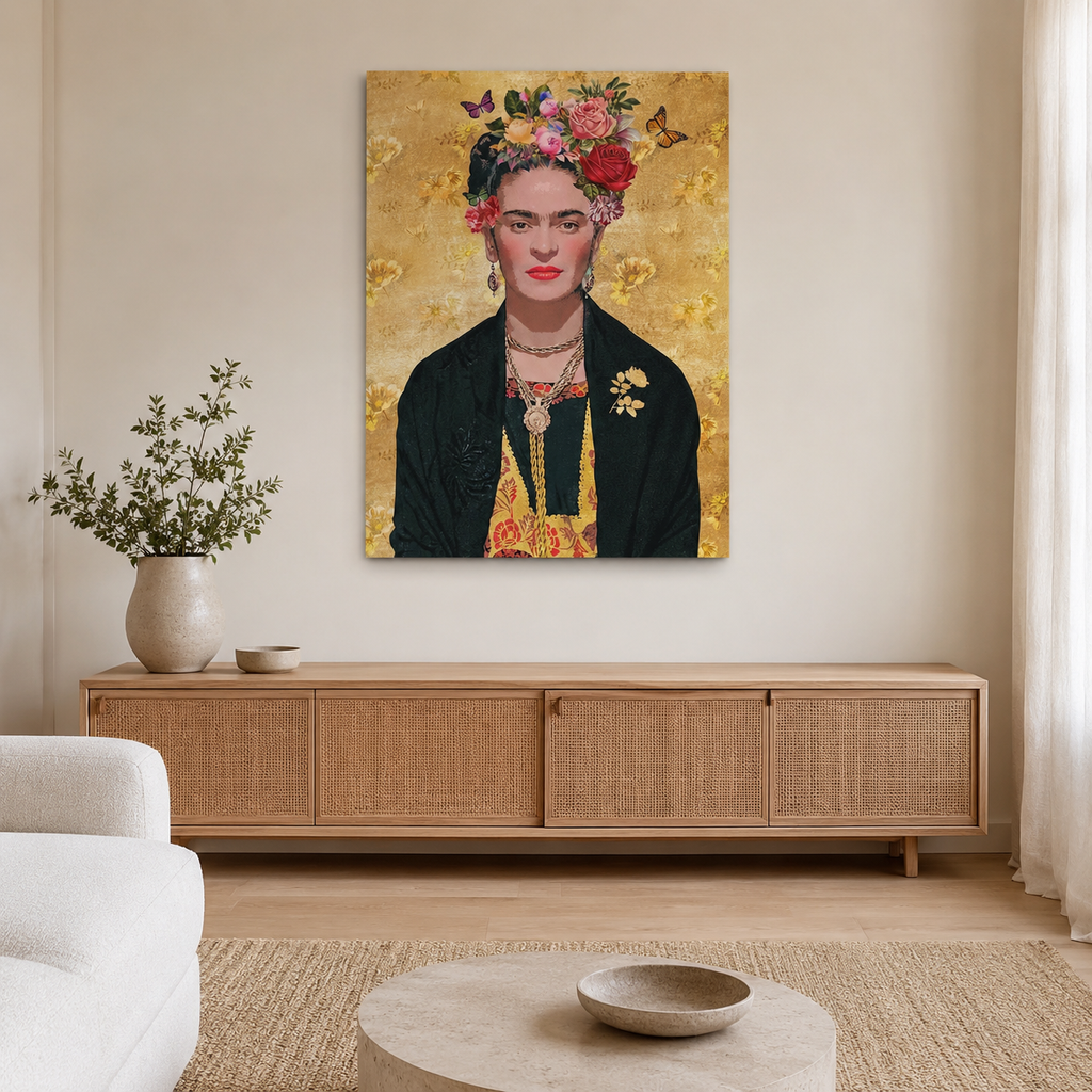 Frida in Bloom — A Bold Floral Portrait