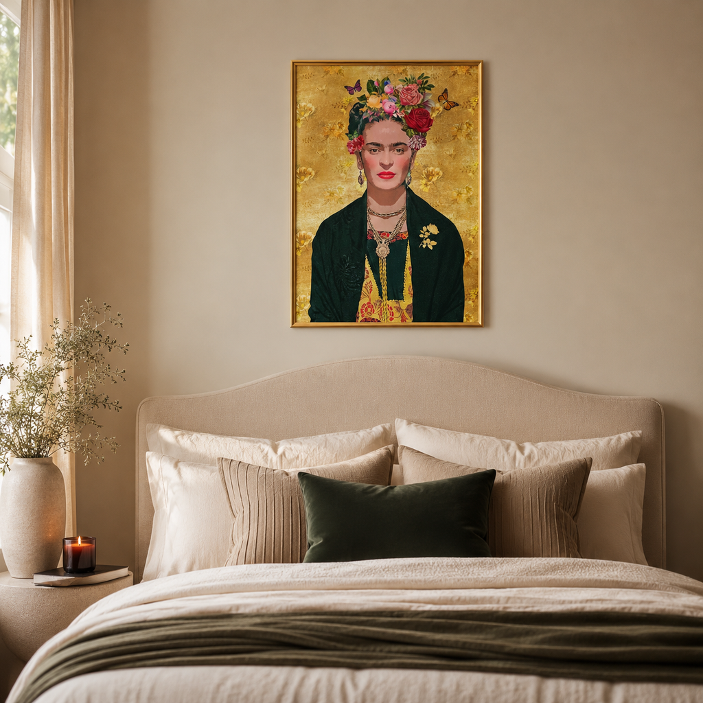 Frida in Bloom — A Bold Floral Portrait