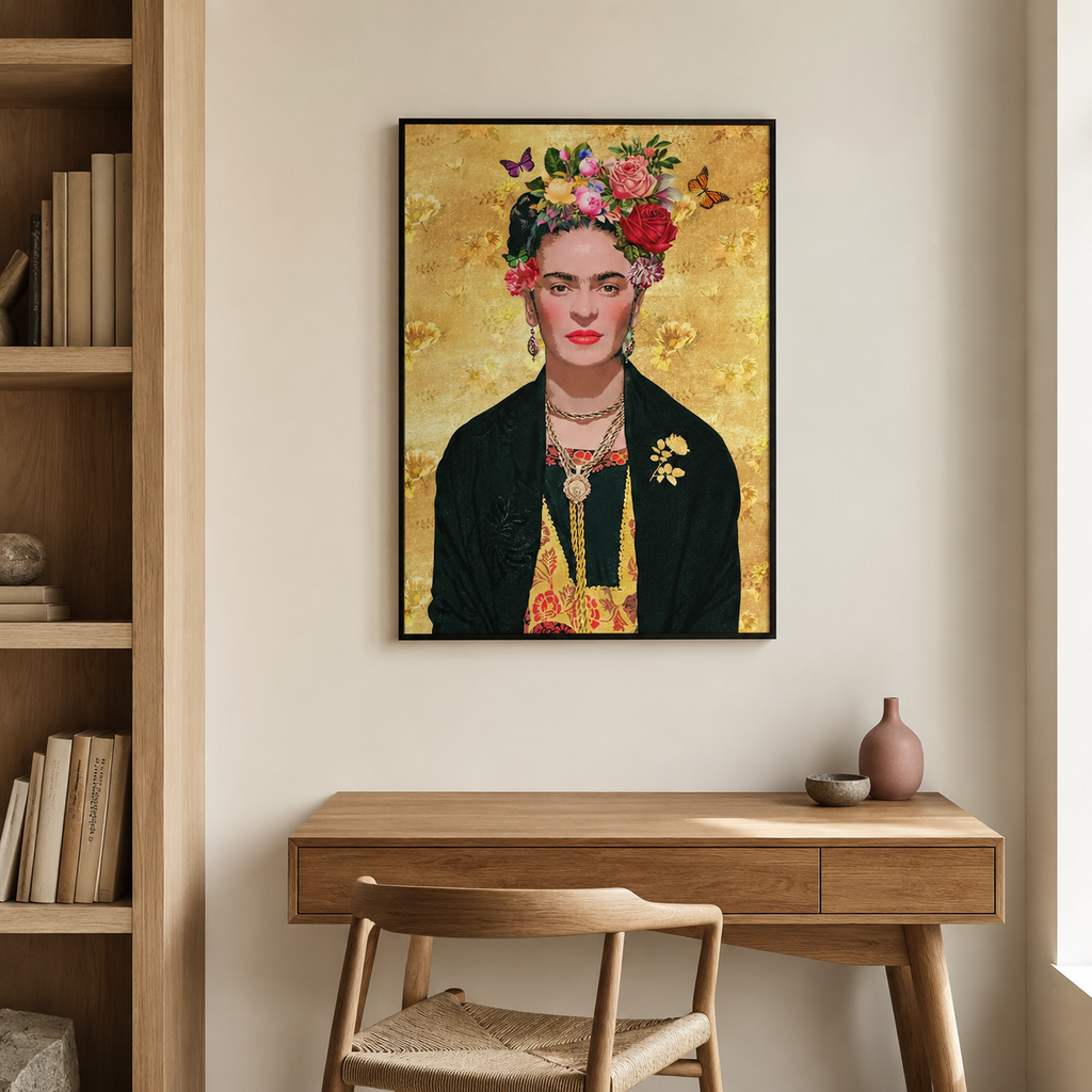 Frida in Bloom — A Bold Floral Portrait
