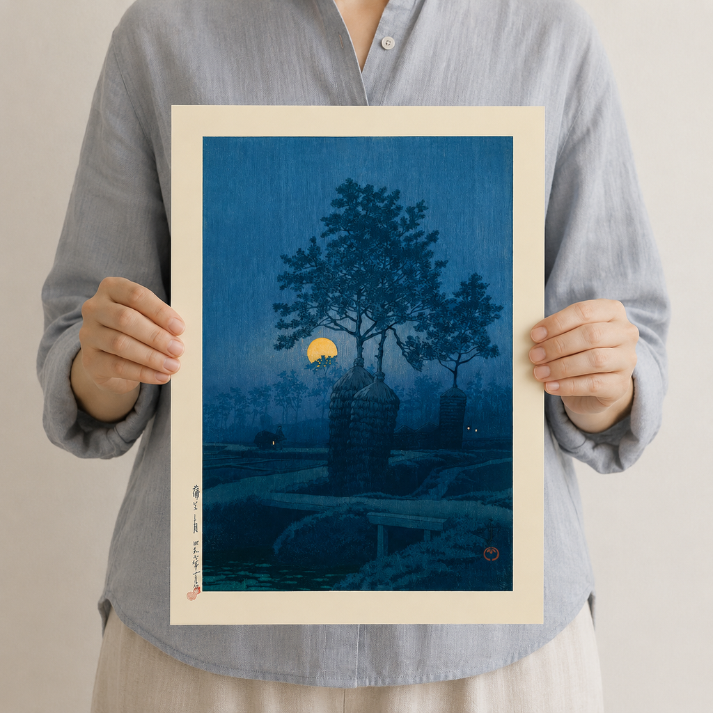 Moonlit Pine — After Kawase Hasui